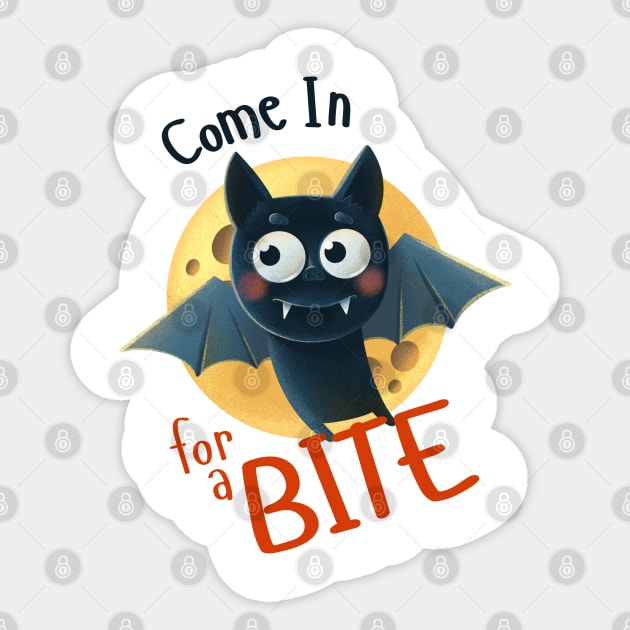 Come in for a bite Sticker by Anuta_D